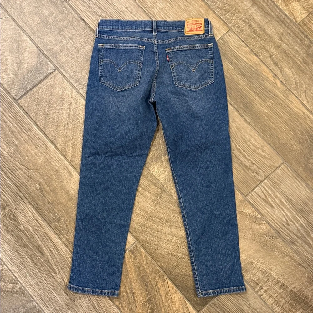 Levi’s Boyfriend Jeans Size 29 Cropped Straight Leg Mid Rise Stretch - Picture 5 of 14